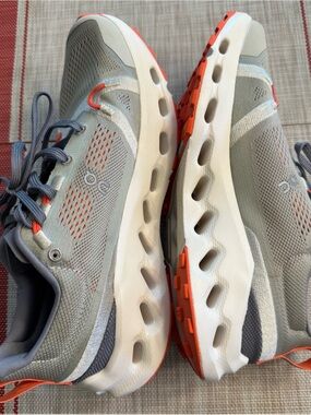 (NWOT) OnCloud Gray & Orange Cloudsurfer Trail Women’s Shoes